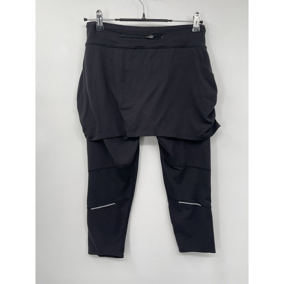 Athleta Womens Contender 2 in 1 Skirt‎ Attached Black Capri Legging Size S - Picture 6 of 7